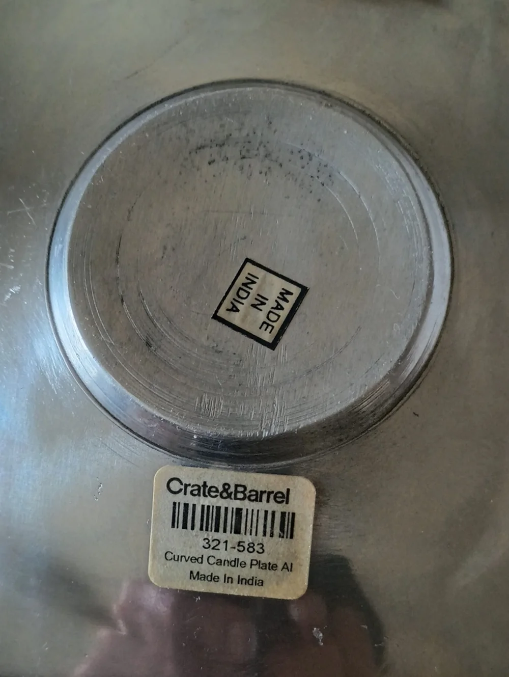 Crate & Barrel Silver Candle Holders - Made in India